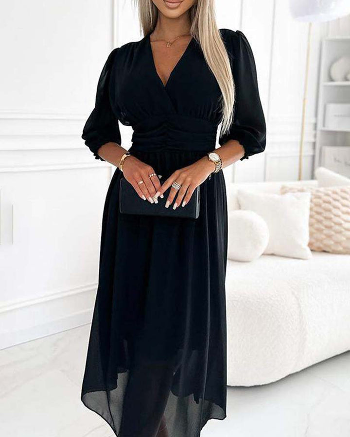 Dianne™ | Robe Taille Unie à Col en V