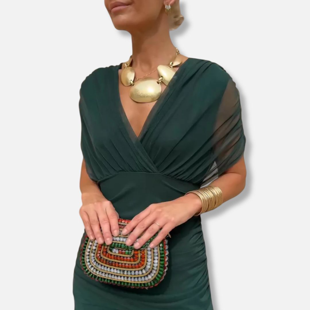 Evelyn – Robe Élégante Avec Décolleté en V