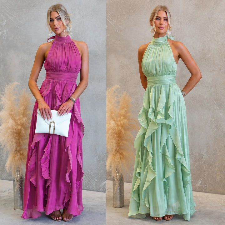 Robe Maxi à Dos Nu Celestia