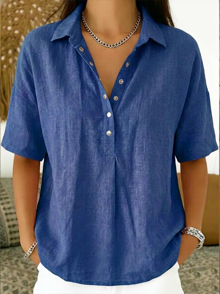 Louise | Blouse avec col et détails de bouton