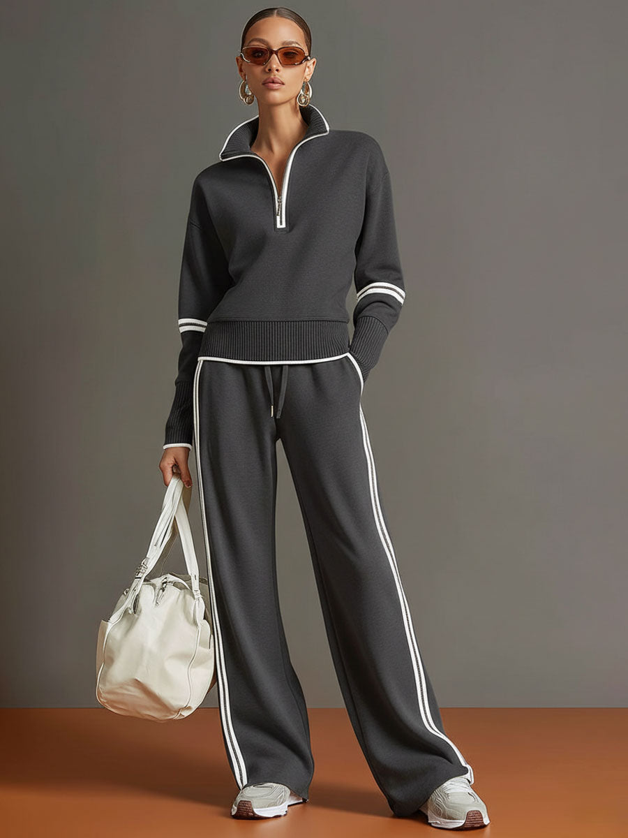 Marietta | Ensemble avec blouse et pantalon à jambes larges