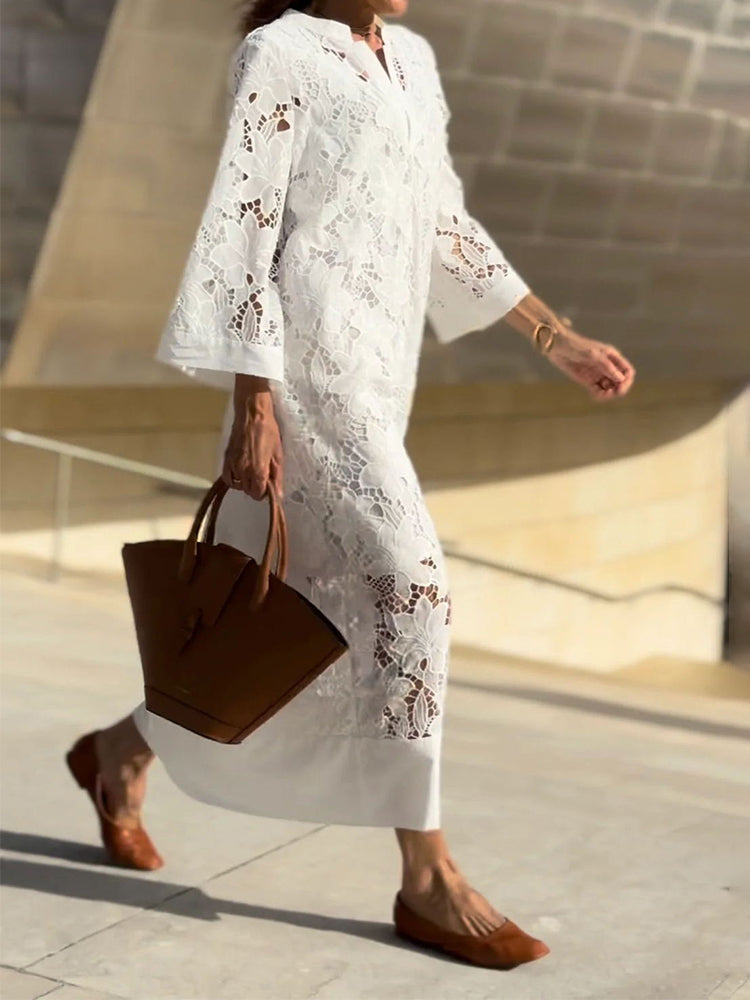Nerisse - Robe en Dentelle Confortable