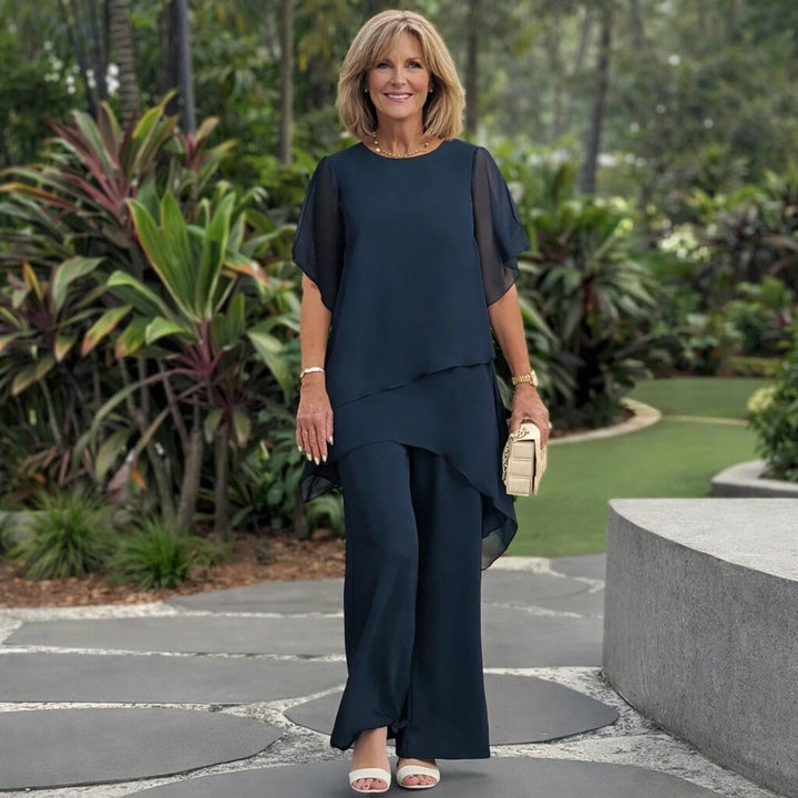Herlene™ | Ensemble Top Asymétrique Chic & Pantalon