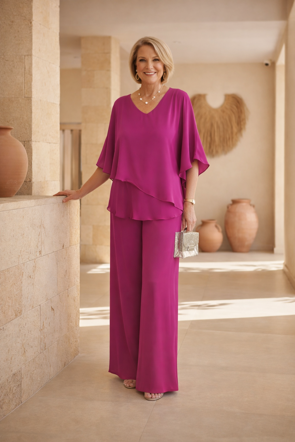 Martha - Ensemble Pantalon Large sans Effort