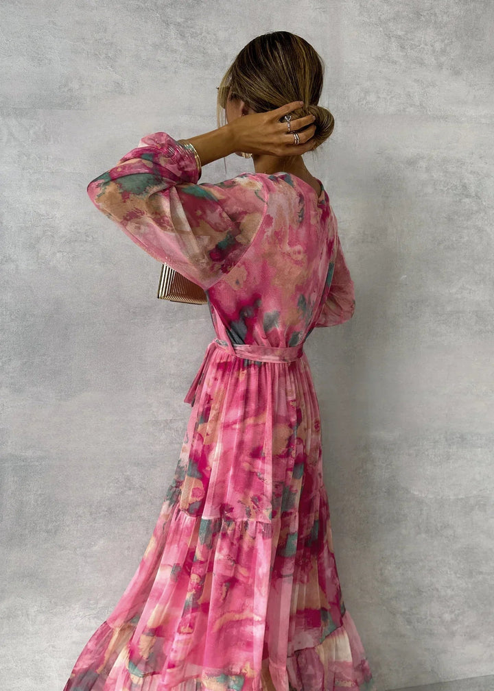Robe Portefeuille avec Imprimé Floral