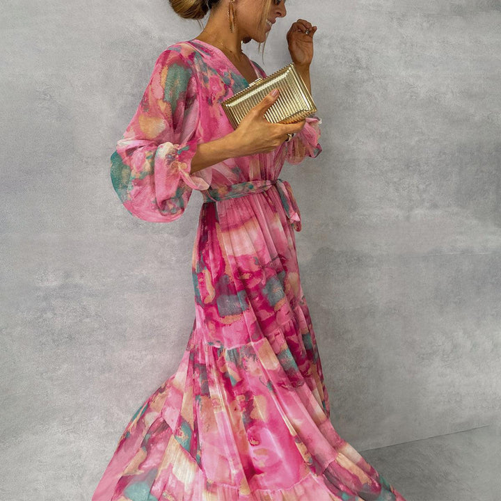 Robe Portefeuille avec Imprimé Floral