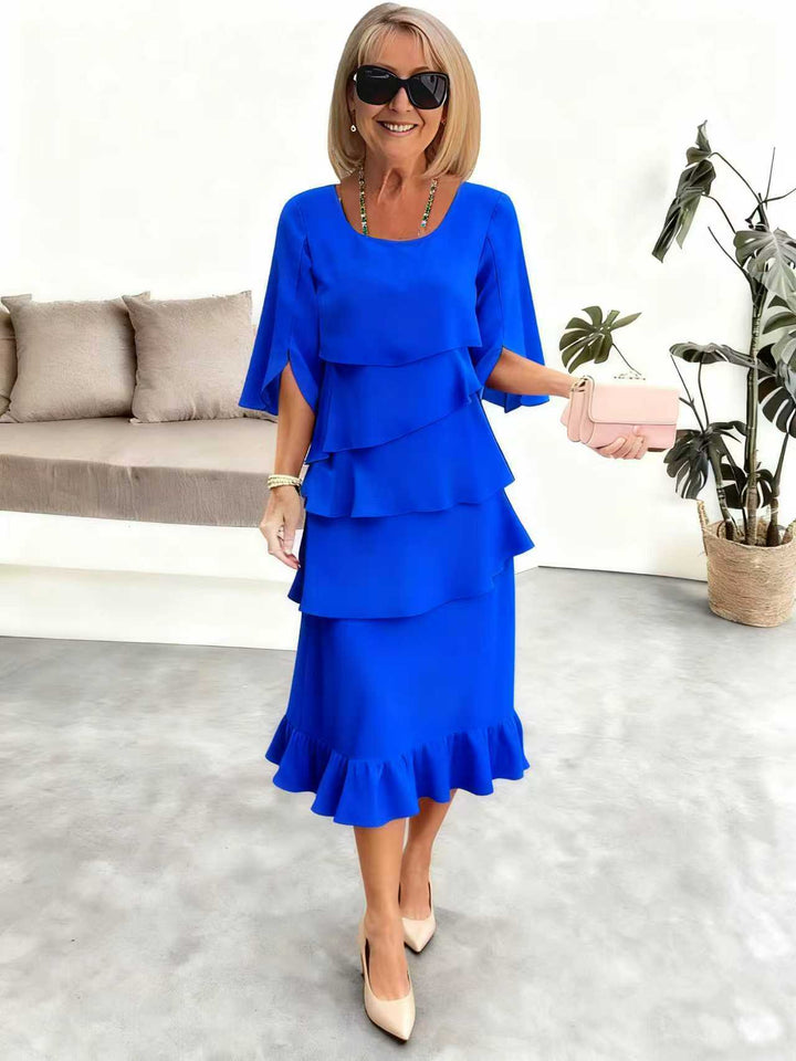 Anna | Robe midi élégante à volants