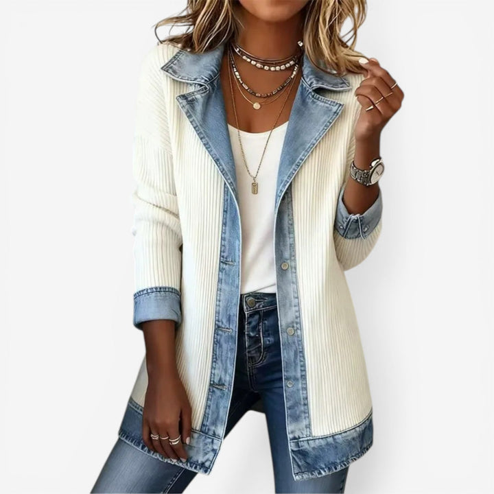 Tirexa | Veste en denim mélangé, effet superposé moderne