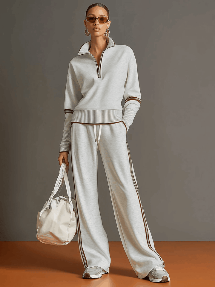 Marietta | Ensemble avec blouse et pantalon à jambes larges