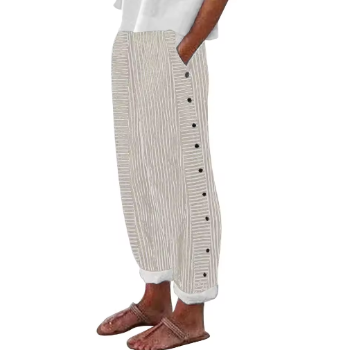 Ria | Pantalon décontracté rayé confortable