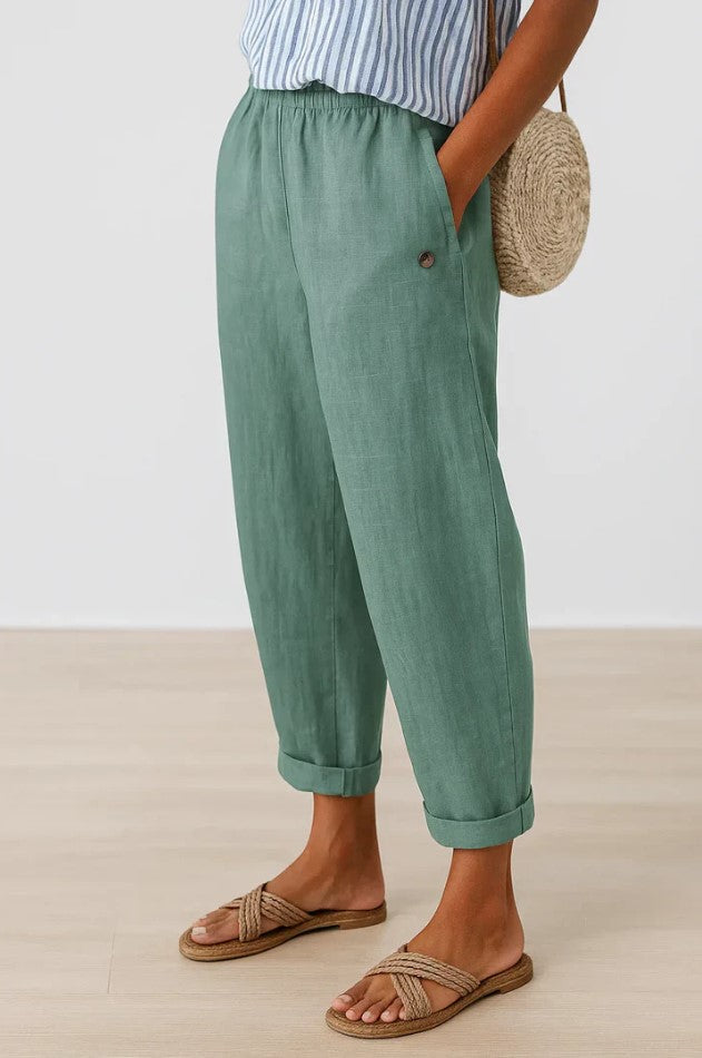 Romina™ | Pantalon en lin et coton, style intemporel