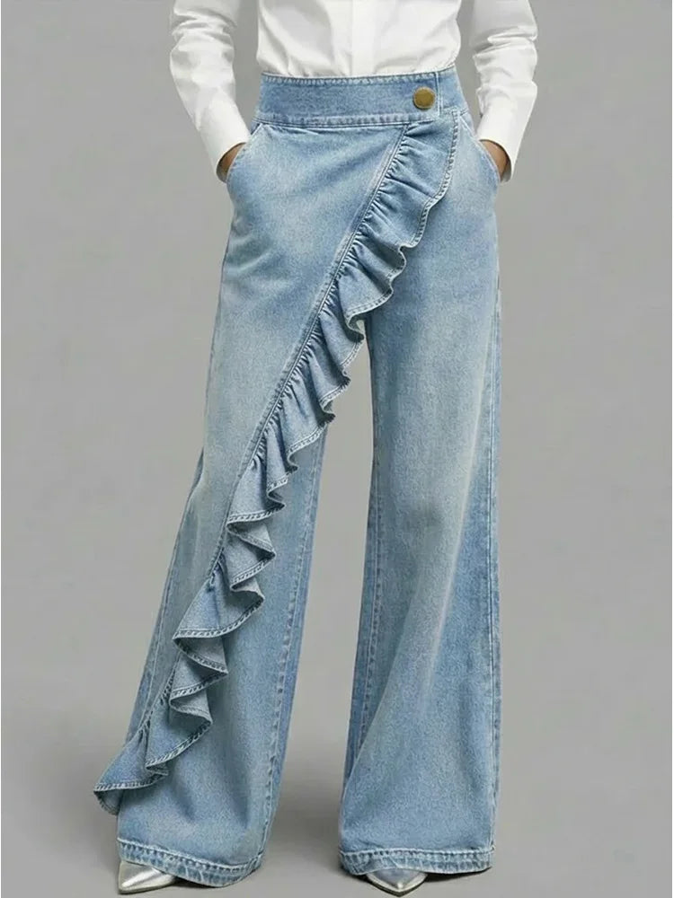 Linda | Pantalons en denim larges et confortables