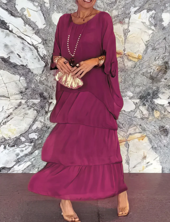 Lara – Robe longue fluide élégante