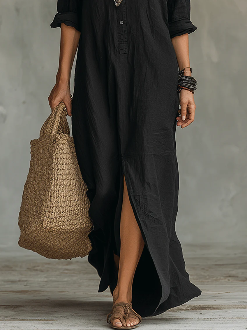 Soline | Robe longue avec boutons