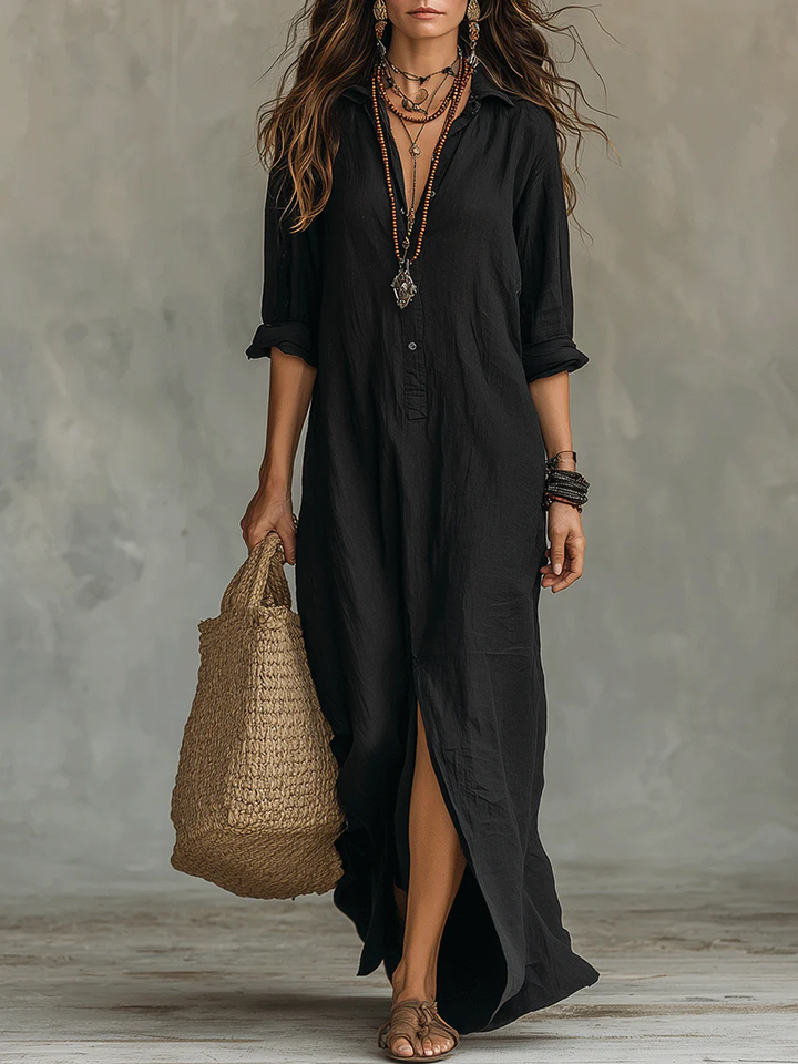 Soline | Robe longue avec boutons