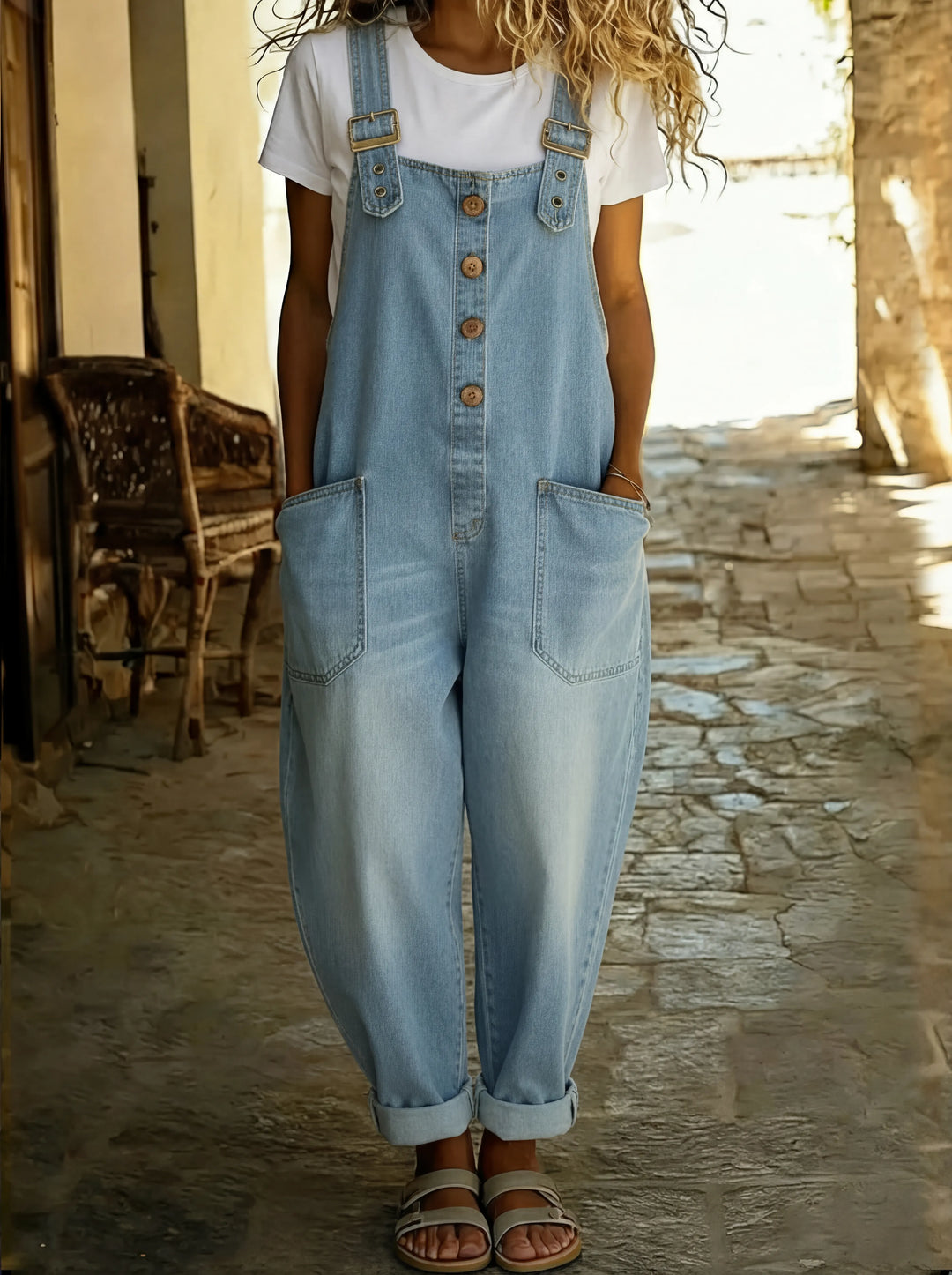 Juul | Combinaison en Denim avec Bretelles Réglables