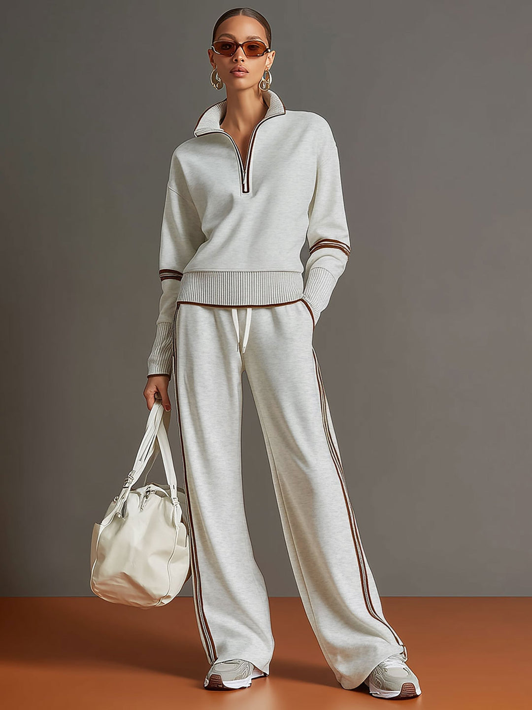 Marietta | Ensemble avec blouse et pantalon à jambes larges