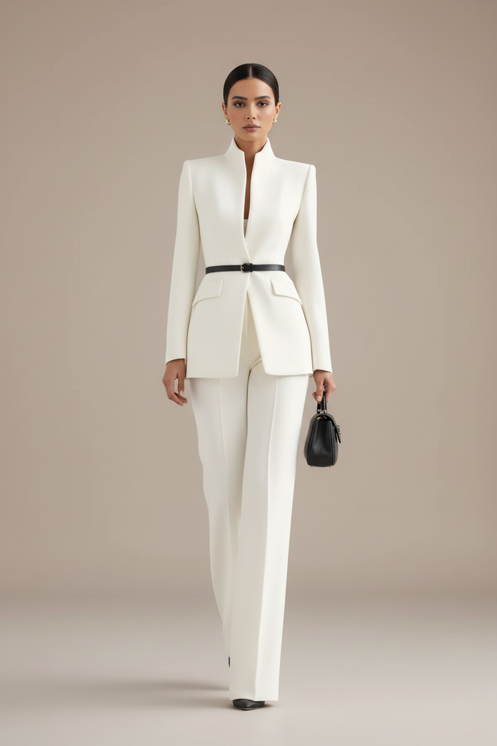 Gia | Ensemble blazer avec pantalon palazzo