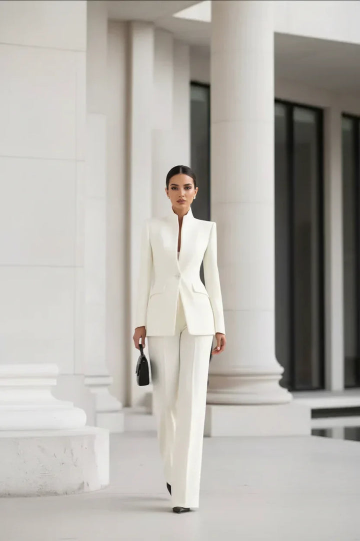 Gia | Ensemble blazer avec pantalon palazzo