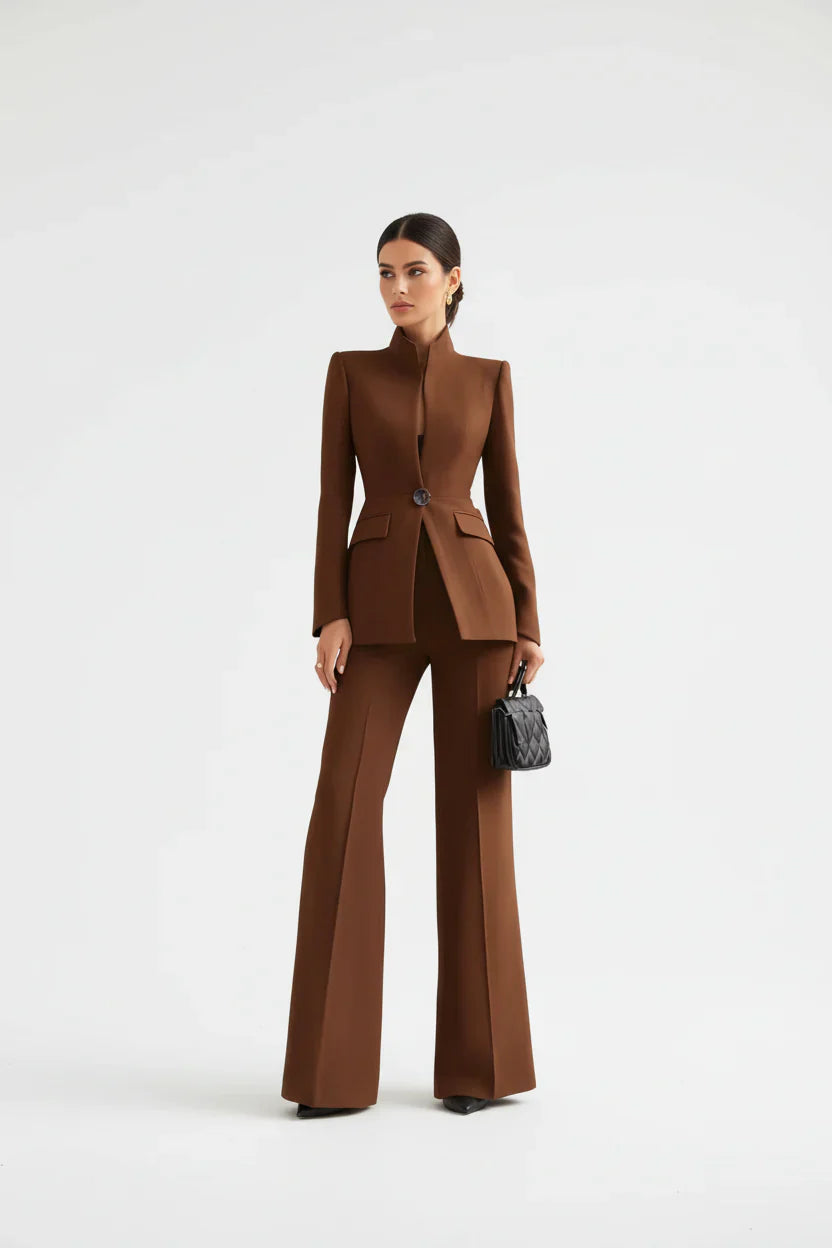 Gia | Ensemble blazer avec pantalon palazzo